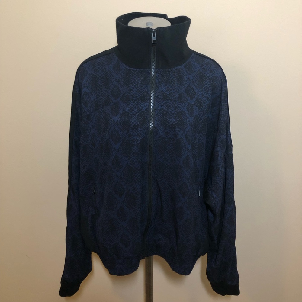 Athleta Brooklyn Track Bomber Jacket Python Snake… - image 1